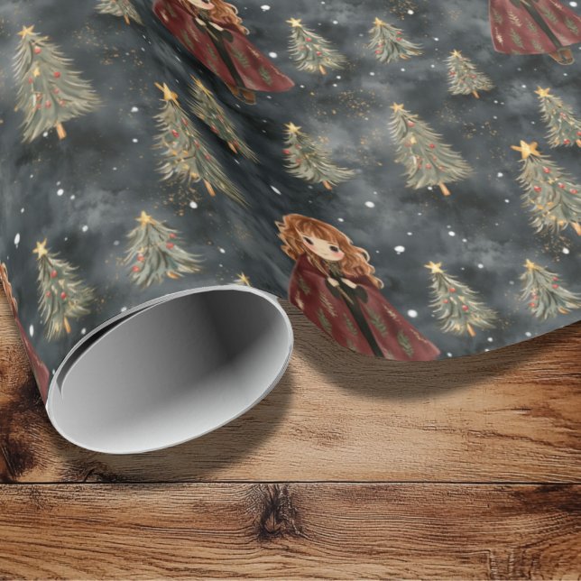 Magical Wizard School Christmas Wrapping Paper (Wizard School Christmas Gift Wrap )
