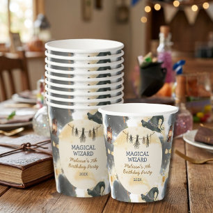 Magical Wizard Witch Spooky Kids Birthday Party Paper Cups