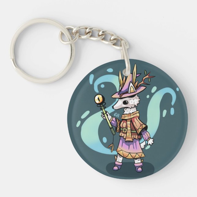 Magical wolf key ring (Front)