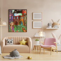 Magical Woodland Fairy 1st Birthday Welcome Poster
