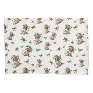 Magical Woodland Fairy Dragonfly Pattern Pillowcase