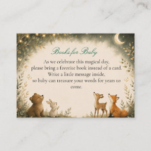 Magical Woodland Night Baby Shower Enclosure Card