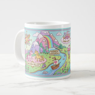Magical World Map Kids Custom Name Mug