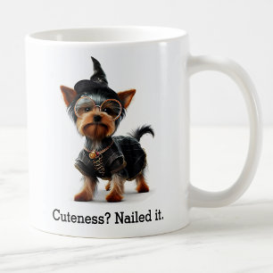 Magical Yorkie in Wizard Attire Coffee Mug