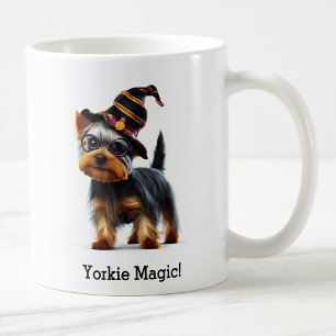 Magical Yorkie in Wizard Attire Coffee Mug