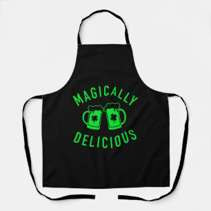 Magically Delicious, St Patrick Day Drinking Beer Apron