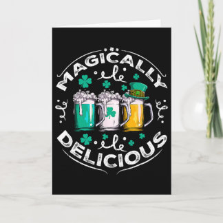 Magically Delicious St Patricks Day Drinking Beer  Card
