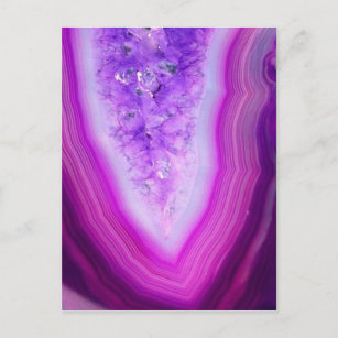 Magically Purple Agate Druzy Postcard