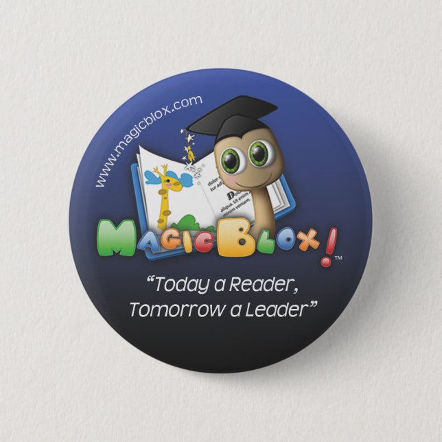MagicBlox 2" Blue Button (Front)