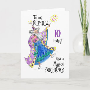 Magician 10th Birthday Card for a Nephew