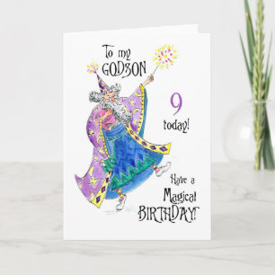 Magician 9th Birthday Card for a Godson