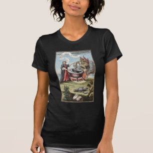 Magician and Dragon at the Cauldron of Alchemy T-Shirt