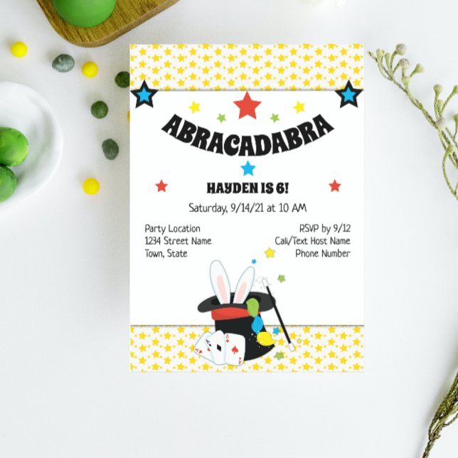 Magician Birthday Invitation (Creator Uploaded)
