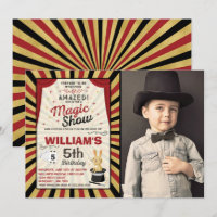 Magician Birthday Invitation Magic Show Party