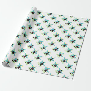 Magician boy with rabbit in the hat wrapping paper