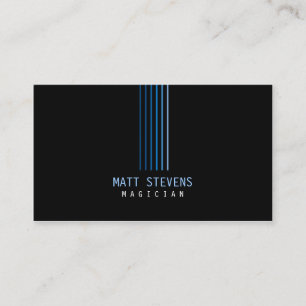Magician Business Card Blue Beams