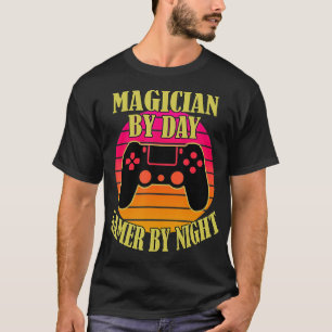 Magician By Day Gamer By Night Video Game Controll T-Shirt