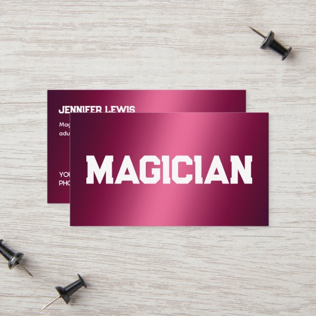 Magician Calling Card (Front/Back In Situ)