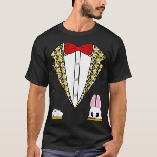 Magician Costume Funny Tuedo For Kids Adults T-Shirt