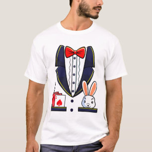Magician Costume Halloween Magic Show Men Women Ki T-Shirt