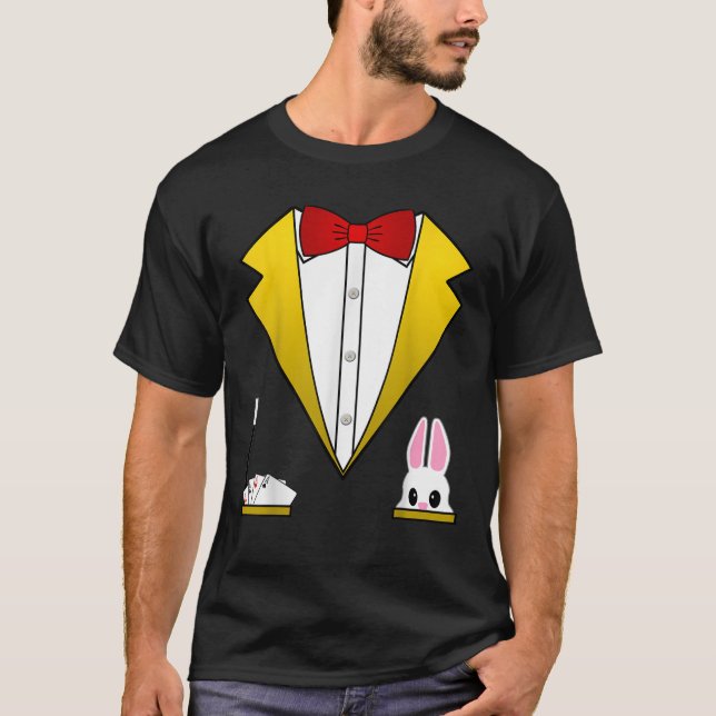 Magician Costume Shirt Funny Tuxedo Shirt For Kids (Front)