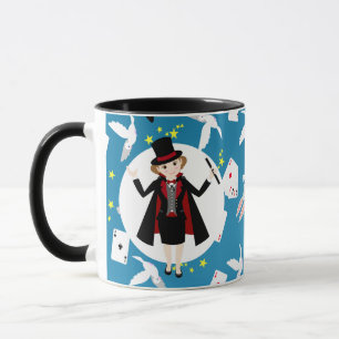 Magician Girl Show Birthday Party Mug