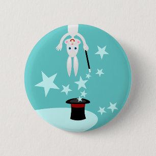 Magician kid birthday party 6 cm round badge
