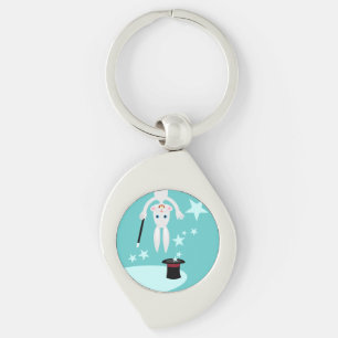 Magician Kid Birthday Party Key Ring