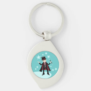 Magician Kid Birthday Party Key Ring