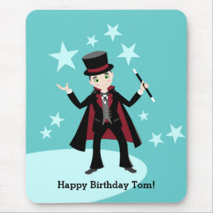 Magician kid birthday party mouse pad