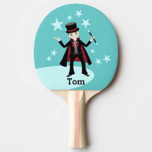 Magician kid birthday party ping pong paddle