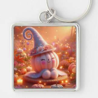 Magician Lady Pumpkin Key Ring