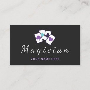 Magician Magic Playing Cards Modern Minimal Black