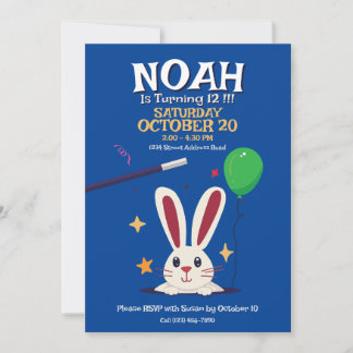 Magician Magic Show Birthday Party Invitation