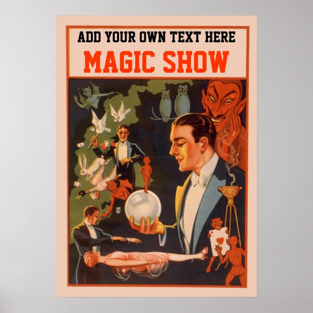 Magician Poster - Make Your Own _ Your Name (Front)