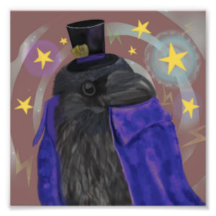 Magician Raven Photo Print