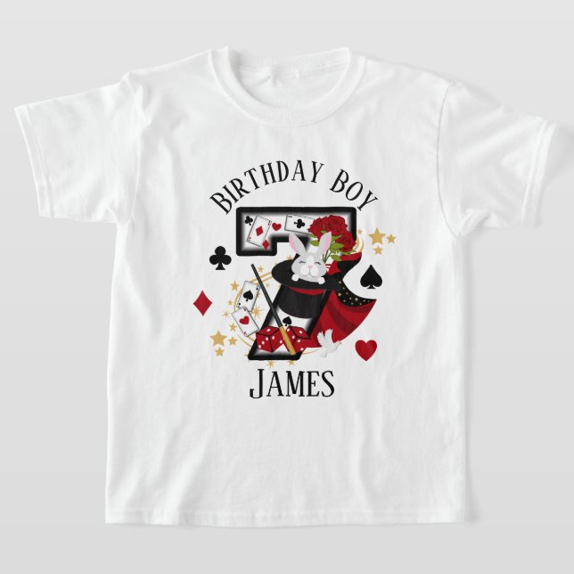 Magician Seventh Birthday Shirt Magic birthday (Laydown)