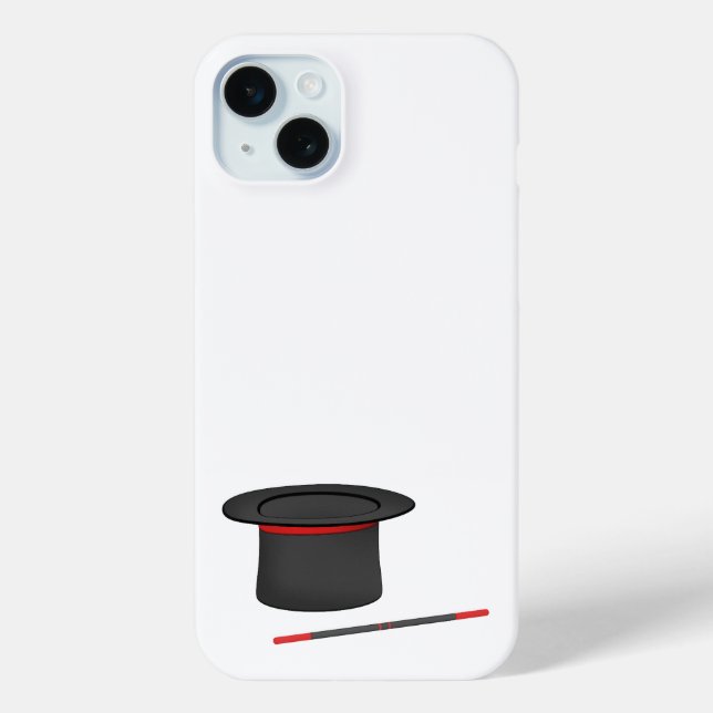 Magician top hat and magic wand Case-Mate iPhone case (Back)