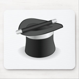 Magician Wand and Hat Mouse Pad