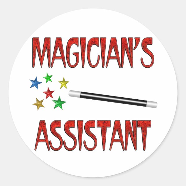 Magicians Assistant Classic Round Sticker (Front)