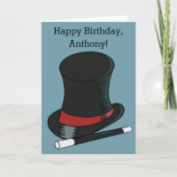 Magicians Hat and Magic Wand Personalised