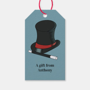 Magicians Hat and Magic Wand Personalised Gift Tags