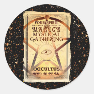 Magick Mystical Gathering Fortune Teller Eye Party Classic Round Sticker