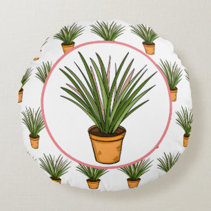 Maginata Hand drawn Plant Round Cushion