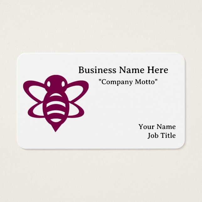 Maginta Minimalist Bee Business Card (Front)