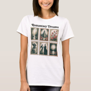 Magische Romantasy Briefmarken T-Shirt