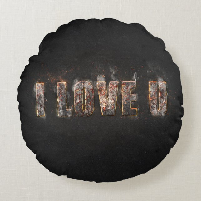 Magma Effect Round Cushion (Front)