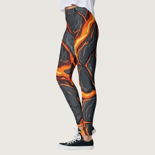 Magma Fissure Pulse Pattern  Leggings womens  (Left)