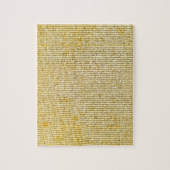 Magna Carta text Jigsaw Puzzle (Vertical)