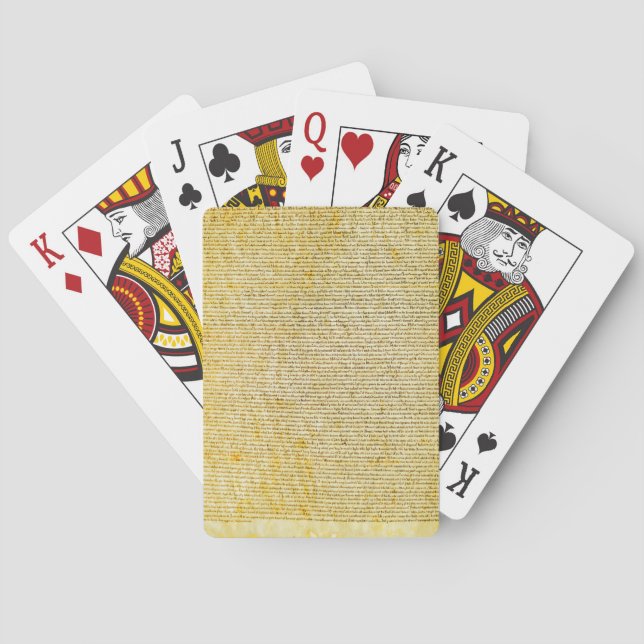 Magna Carta text Playing Cards (Back)